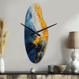Blue and Yellow Intuitive Expressions II - Asymmetric Metal Wall Clock