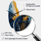 Blue and Yellow Intuitive Expressions II - Asymmetric Metal Wall Clock