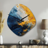 Blue and Yellow Intuitive Expressions II - Asymmetric Metal Wall Clock