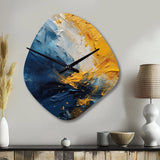 Blue and Yellow Intuitive Expressions II - Asymmetric Metal Wall Clock