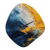 Blue and Yellow Intuitive Expressions II - Asymmetric Metal Wall Clock