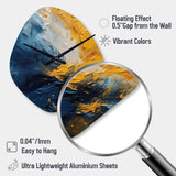 Blue and Yellow Intuitive Expressions II - Asymmetric Metal Wall Clock