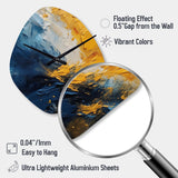 Blue and Yellow Intuitive Expressions II - Asymmetric Metal Wall Clock