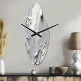 Grey and Cream Harmony In Chaos I - Asymmetric Metal Wall Clock