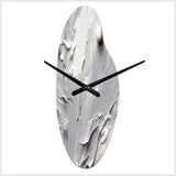 Grey and Cream Harmony In Chaos I - Asymmetric Metal Wall Clock