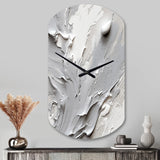 Grey and Cream Harmony In Chaos I - Asymmetric Metal Wall Clock