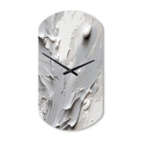 Grey and Cream Harmony In Chaos I - Asymmetric Metal Wall Clock