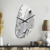 Grey and Cream Harmony In Chaos I - Asymmetric Metal Wall Clock