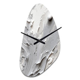 Grey and Cream Harmony In Chaos I - Asymmetric Metal Wall Clock