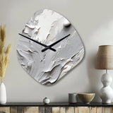 Grey and Cream Harmony In Chaos I - Asymmetric Metal Wall Clock