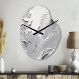 Grey and Cream Harmony In Chaos I - Asymmetric Metal Wall Clock