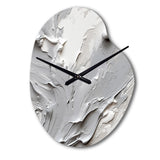 Grey and Cream Harmony In Chaos I - Asymmetric Metal Wall Clock