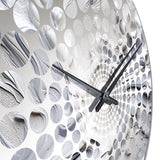 Grey and Cream Harmony In Chaos II - Abstract Metal Wall Clock