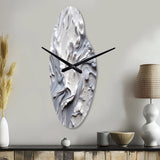 Grey and Cream Harmony In Chaos II - Asymmetric Metal Wall Clock