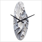 Grey and Cream Harmony In Chaos II - Asymmetric Metal Wall Clock