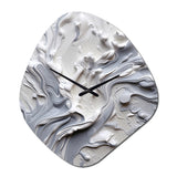 Grey and Cream Harmony In Chaos II - Asymmetric Metal Wall Clock