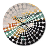 Green and Gold Mystical Landscapes - Abstract Metal Wall Clock