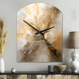 Gold and Silver Chromatic Essence I - Asymmetric Metal Wall Clock