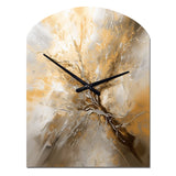 Gold and Silver Chromatic Essence I - Asymmetric Metal Wall Clock