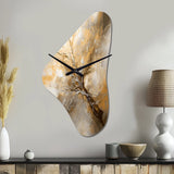 Gold and Silver Chromatic Essence I - Asymmetric Metal Wall Clock