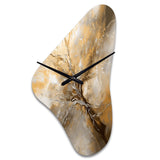 Gold and Silver Chromatic Essence I - Asymmetric Metal Wall Clock