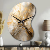 Gold and Silver Chromatic Essence I - Asymmetric Metal Wall Clock