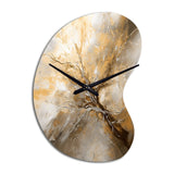Gold and Silver Chromatic Essence I - Asymmetric Metal Wall Clock
