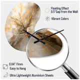Gold and Silver Chromatic Essence I - Asymmetric Metal Wall Clock