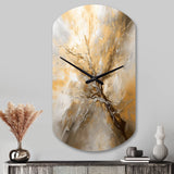 Gold and Silver Chromatic Essence I - Asymmetric Metal Wall Clock