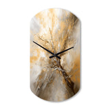 Gold and Silver Chromatic Essence I - Asymmetric Metal Wall Clock