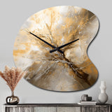 Gold and Silver Chromatic Essence I - Asymmetric Metal Wall Clock