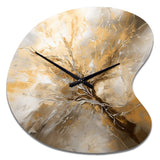 Gold and Silver Chromatic Essence I - Asymmetric Metal Wall Clock