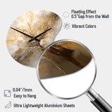 Gold and Silver Chromatic Essence I - Asymmetric Metal Wall Clock