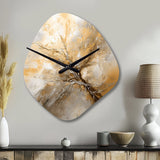 Gold and Silver Chromatic Essence I - Asymmetric Metal Wall Clock