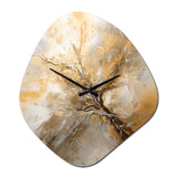 Gold and Silver Chromatic Essence I - Asymmetric Metal Wall Clock