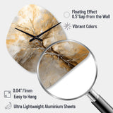 Gold and Silver Chromatic Essence I - Asymmetric Metal Wall Clock