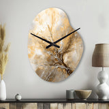 Gold and Silver Chromatic Essence I - Asymmetric Metal Wall Clock