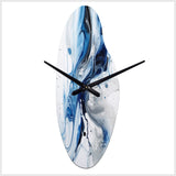 Blue and Grey Ethereal Elixir I - Asymmetric Metal Wall Clock