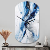 Blue and Grey Ethereal Elixir I - Asymmetric Metal Wall Clock