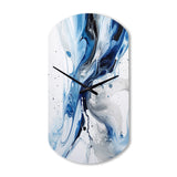 Blue and Grey Ethereal Elixir I - Asymmetric Metal Wall Clock