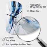 Blue and Grey Ethereal Elixir I - Asymmetric Metal Wall Clock