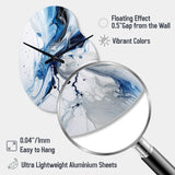 Blue and Grey Ethereal Elixir I - Asymmetric Metal Wall Clock