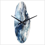 Blue and Grey Ethereal Elixir II - Asymmetric Metal Wall Clock