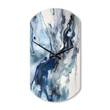 Blue and Grey Ethereal Elixir II - Asymmetric Metal Wall Clock