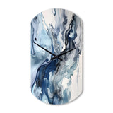 Blue and Grey Ethereal Elixir II - Asymmetric Metal Wall Clock