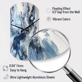 Blue and Grey Ethereal Elixir II - Asymmetric Metal Wall Clock