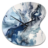 Blue and Grey Ethereal Elixir II - Asymmetric Metal Wall Clock