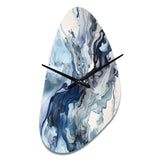 Blue and Grey Ethereal Elixir II - Asymmetric Metal Wall Clock