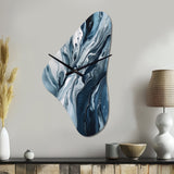 Blue and Grey Ethereal Elixir III - Asymmetric Metal Wall Clock