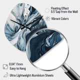 Blue and Grey Ethereal Elixir III - Asymmetric Metal Wall Clock